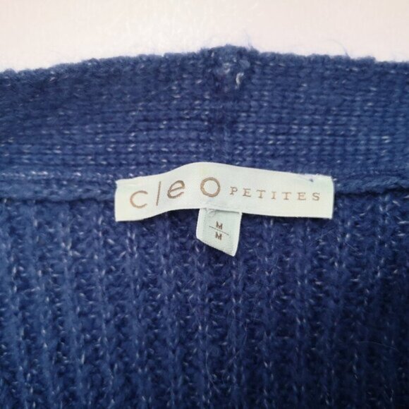 Cleo Ladies Size Medium Straight Fit Royal Blue Open Cardigan - Picture 3 of 9